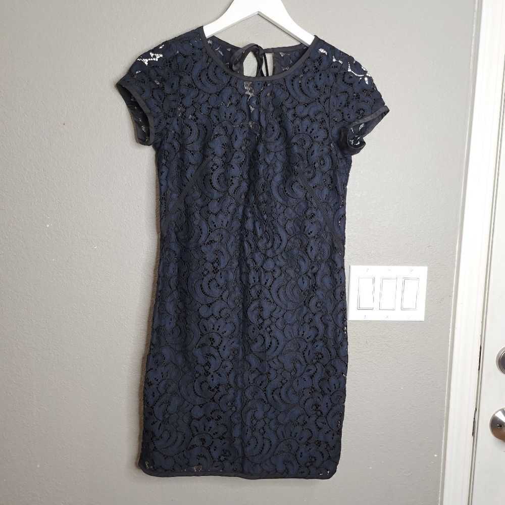 Loft Dark Blue Sheath Dress